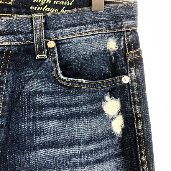 7FAMK High Waist Vintage Bootcut Blue Jeans Sz 28 - Picture 7 of 12